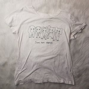 J. Crew "Save more elephants" T Shirt